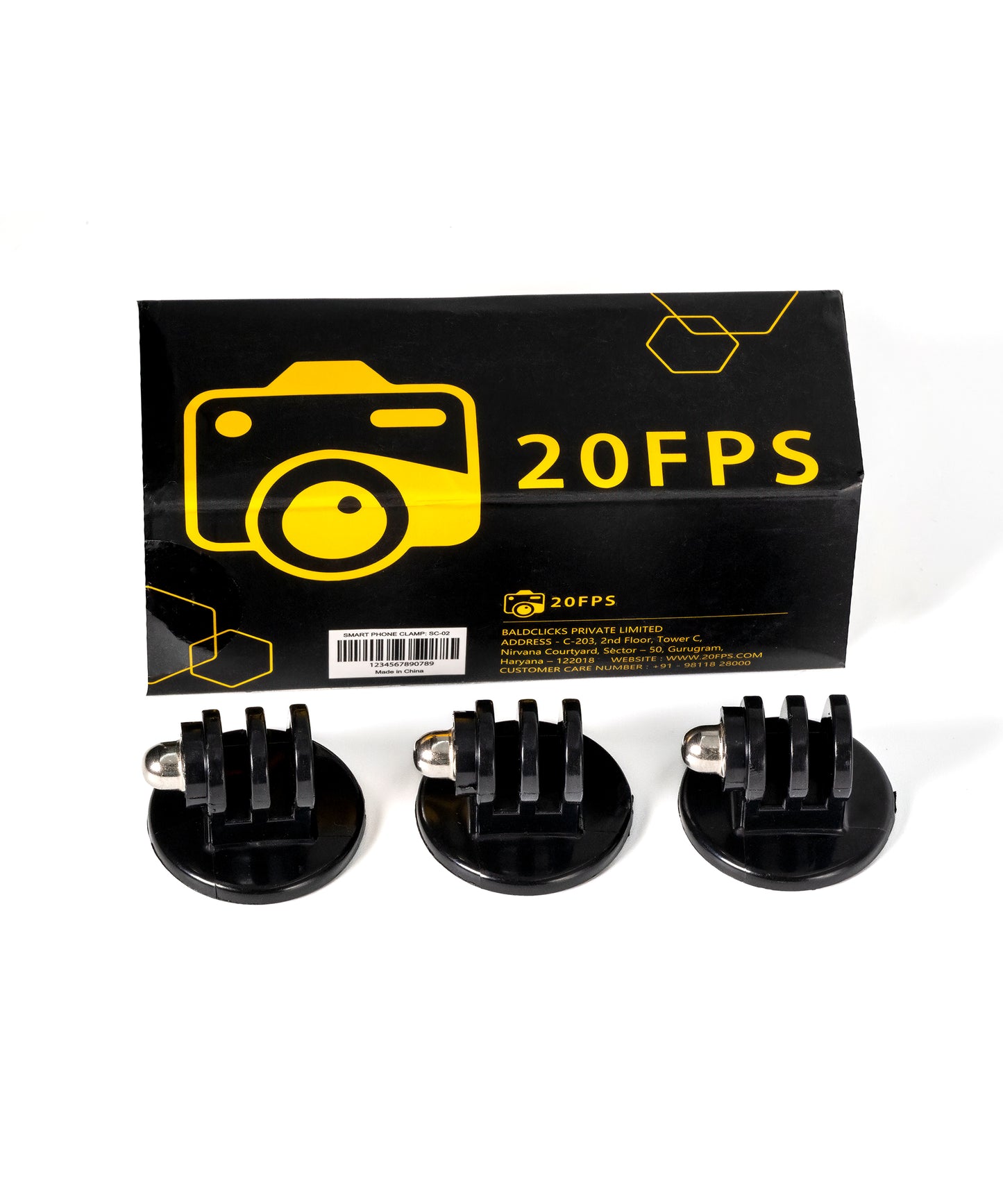 GA-01 Universal Action Camera Mount Adaptor for Tripods (Set of 3)