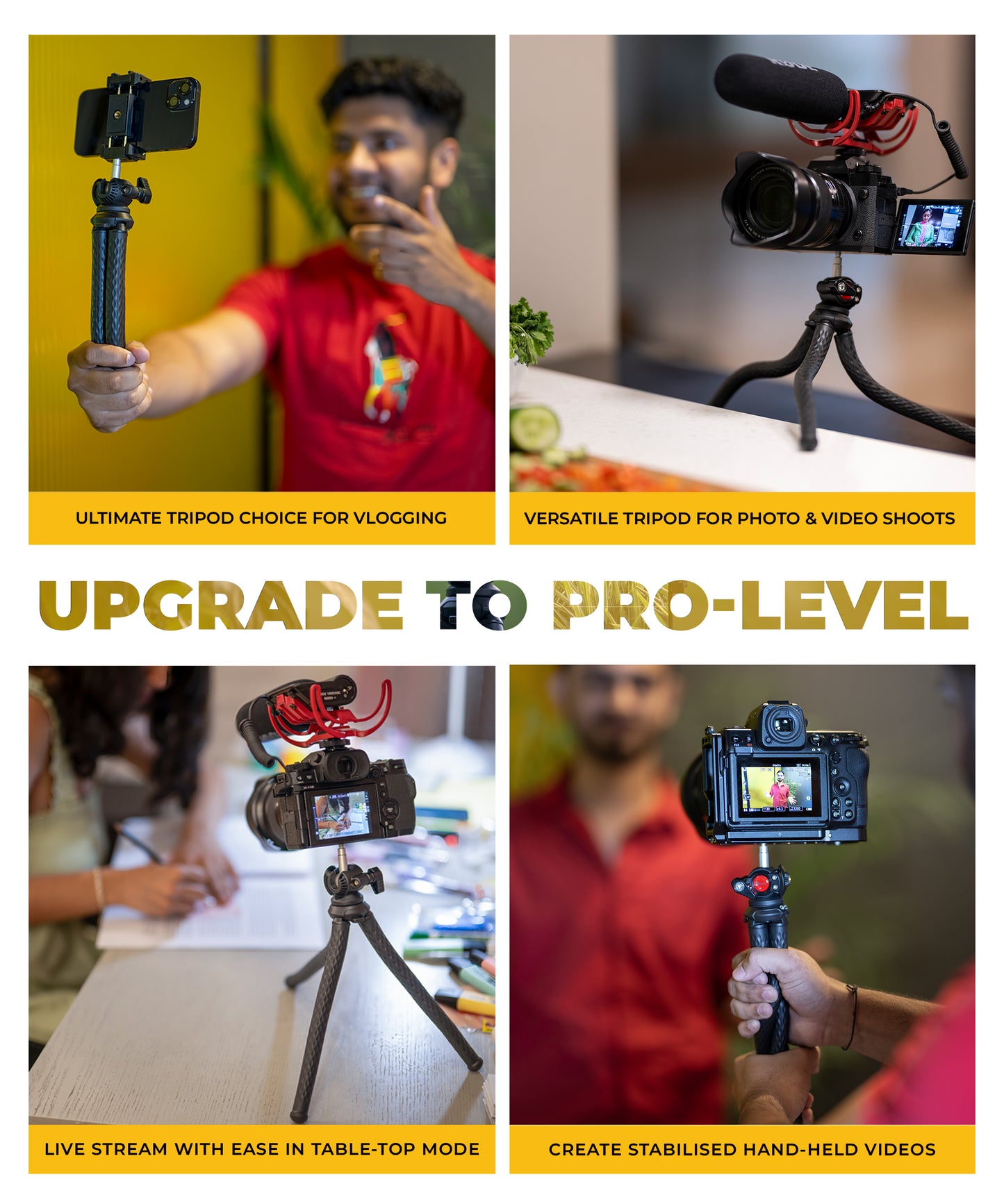 ST-01 Flexible Tripod for Camera, Mobile Phone & Action Camera